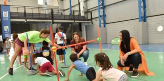 Malvinas: Noe Correa visitó la Colonia Municipal en el Polideportivo de Ing. Pablo Nogués