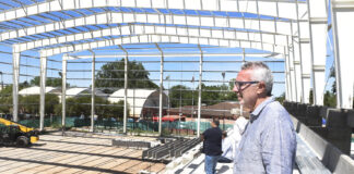Tigre: Julio Zamora monitoreó los avances del nuevo microestadio de Don Torcuato