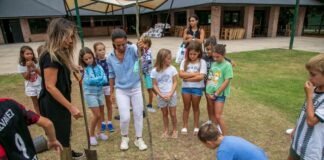 Tigre: Malena Galmarini cerró la actividad recreativa sobre cuidado del agua y medioambiente que AySA realizó en las colonias de verano