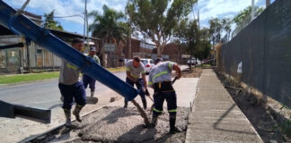 Tigre: En Troncos del Talar, el Municipio avanza con el Plan de Veredas Vecinales