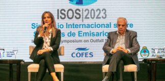 Galmarini y Lingeri realizaron la apertura oficial del Simposio Internacional sobre los Sistemas de Emisarios 2023