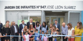 San Martín: Fernando Moreira, Gabriel Katopodis y Jaime Perczyk inauguraron el nuevo jardín de infantes 947