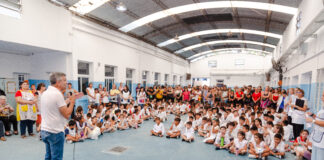 Hurlingham: Juan Zabaleta participó del inicio de clases e inauguró obras en histórica escuela