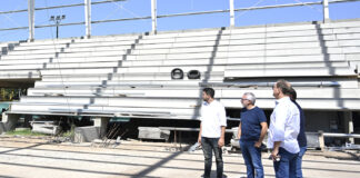 Tigre: Julio Zamora supervisó los avances de la obra en el nuevo microestadio de Benavídez