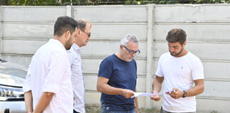 Tigre: En Benavídez, Julio Zamora supervisó el avance de la colocación de luminarias led