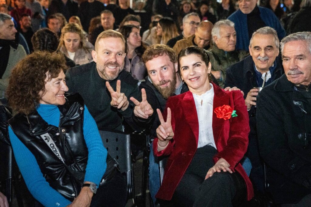 Mariel Fernández durante el acto homenaje a Eva Perón realizado en Moreno.