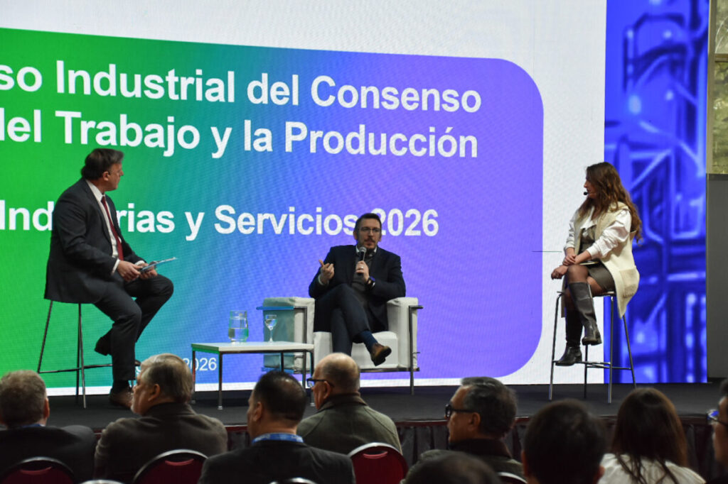 Juan Cuattromo, presidente del Banco Provincia, durante el Congreso Industrial 2026